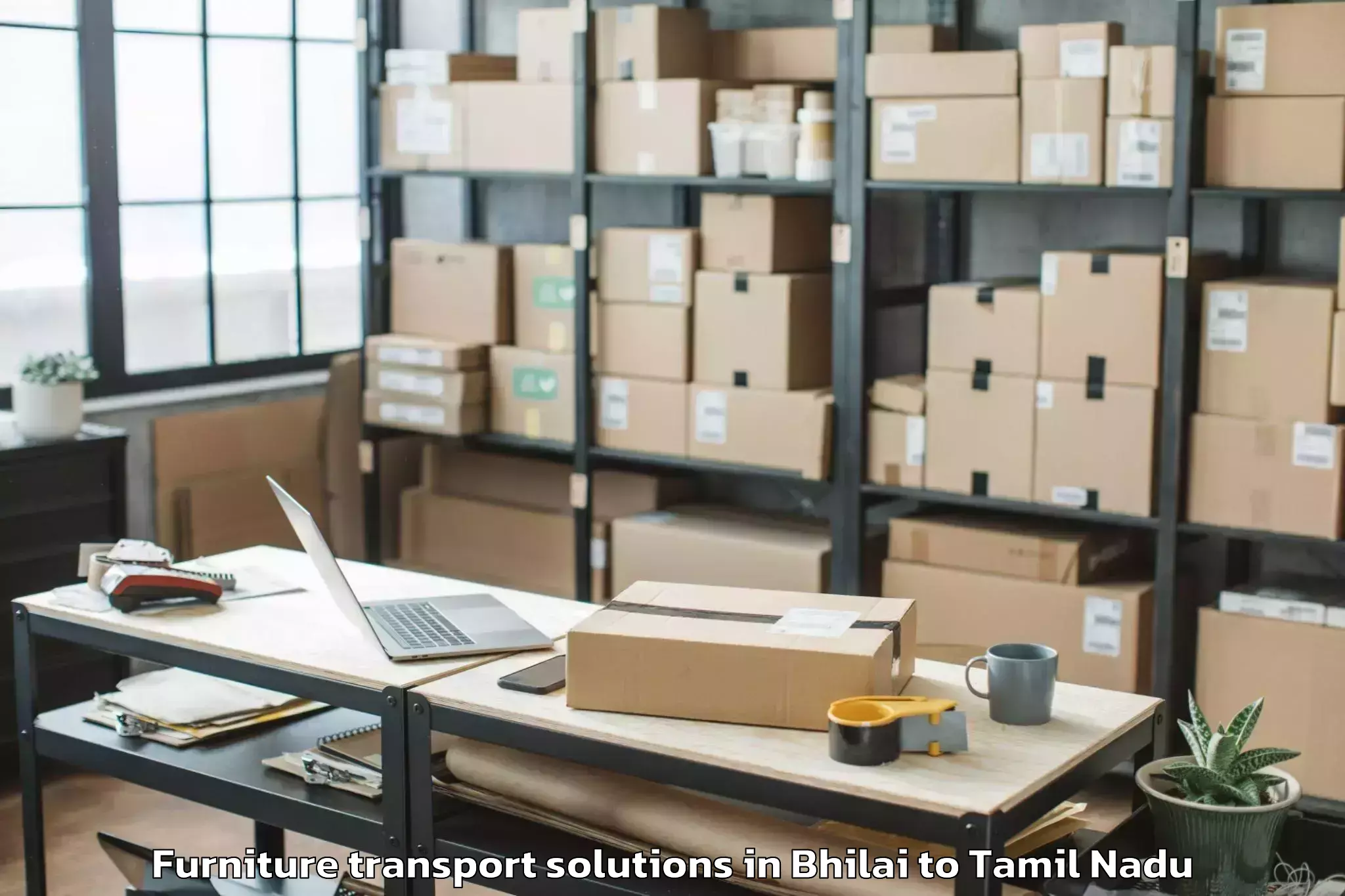 Expert Bhilai to Tuticorin Port Furniture Transport Solutions